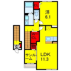 ベルメゾンアンジュⅢの物件間取画像